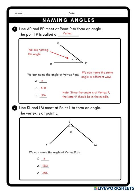 Naming Angles | Teaching Resources - Worksheets Library