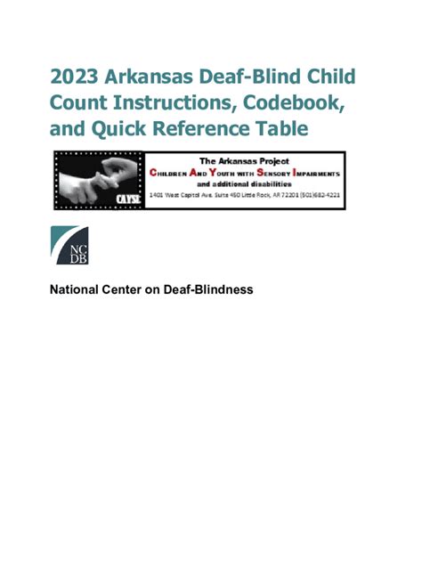 Fillable Online National Center On Deaf Blindness ERIC Search