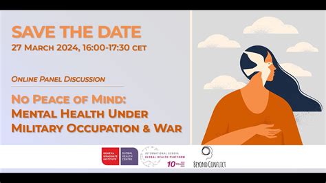 Webinar No Peace Of Mind Mental Health Under Military Occupation And