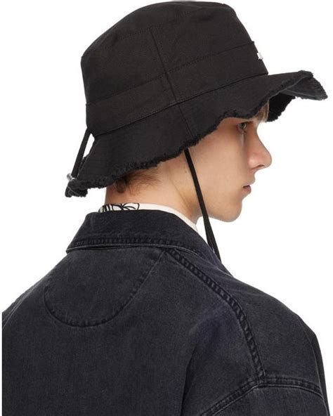 Jacquemus Les Classiques Le Bob Ovalie Bucket Hat In Black For Men Lyst