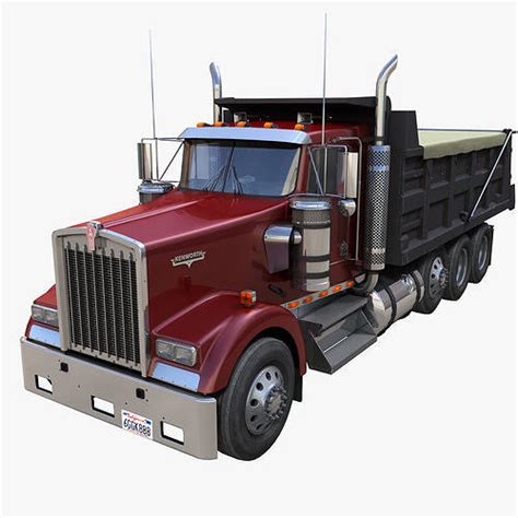 3D model Kenworth dump truck VR / AR / low-poly | CGTrader