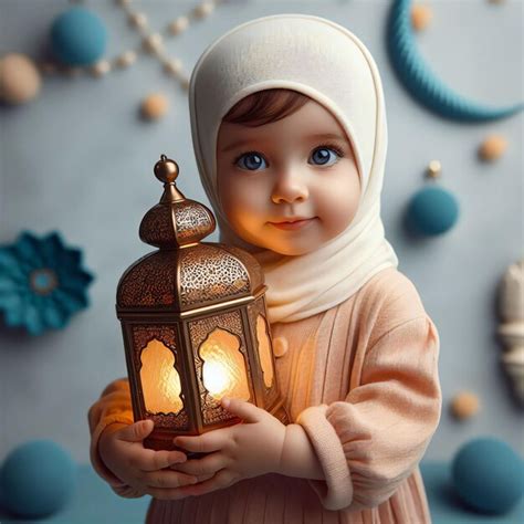 Premium Photo Muslim Girl Holds A Ramadan Lantern