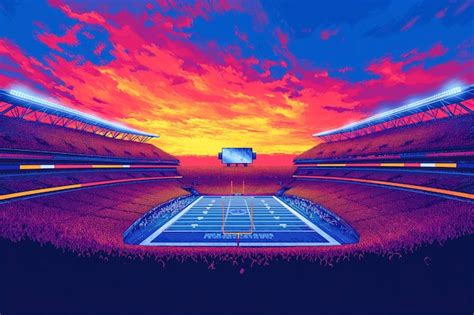 Premium Photo | Illustration of an American football field