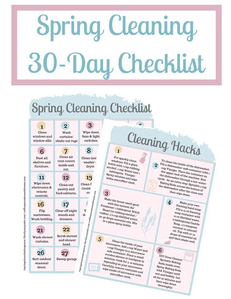 Spring Cleaning Checklist Printable