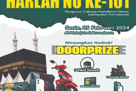 Doorprize Umroh Dan Sepeda Motor Harlah Nu Ke Di Purwakarta