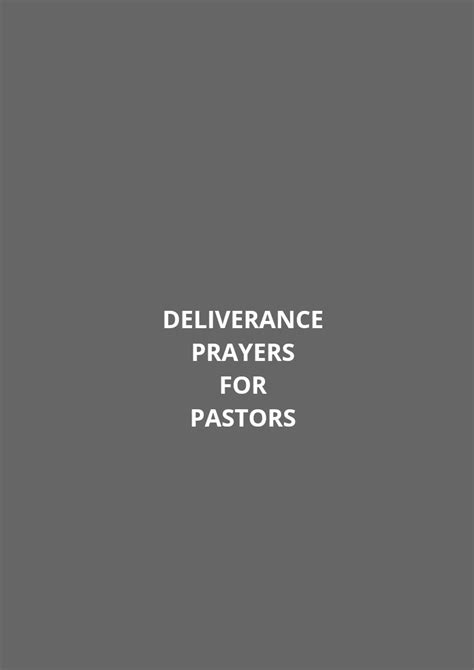 20 Deliverance Prayers For Pastors | PRAYER POINTS