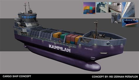 Artstation Cargo Ship Concept And Shot Set Up