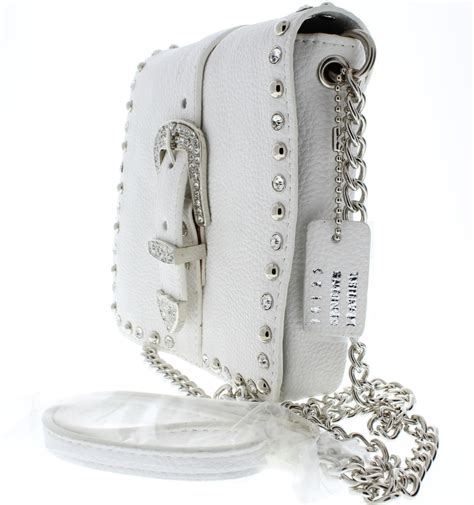 Small White Leather Crossbody Purse | semashow.com