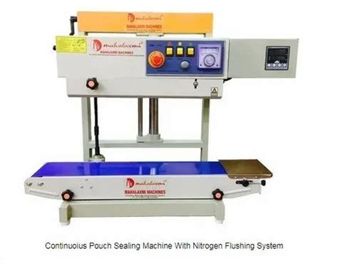 Mahalaxmi Machines Continuous Pouch Sealing Machine Vertical Id