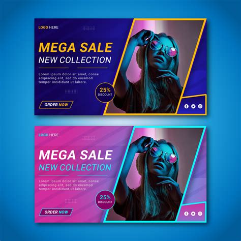 Mega Sale Horizontal Banner PSD Template Design | MasterBundles