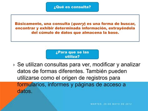 Tipos De Consultas En Access PPT Descarga Gratuita