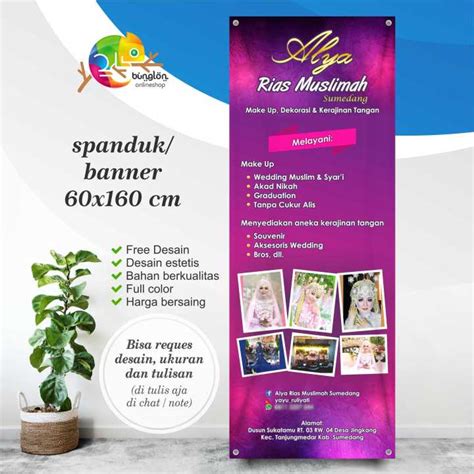 Spanduk Banner Salon Rias Custom Desain Lazada Indonesia