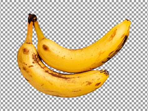 Cacho De Bananas Isoladas Em Fundo Transparente Psd Premium