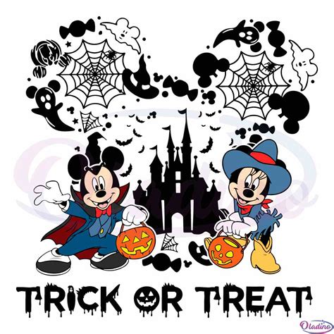 Trick Or Treat Halloween Disney Mickey SVG Digital File