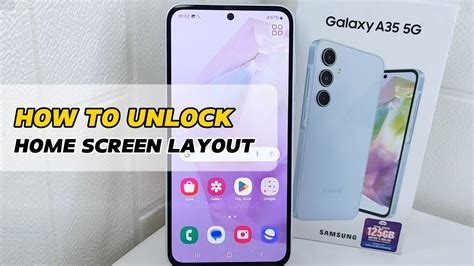 Samsung A35 5G How To Unlock Home Screen Layout YouTube