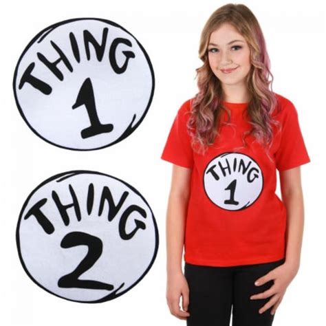 Dr. Seuss Dr. Seuss Thing 1 & 2 Patch Set Costume, Medium - Kroger