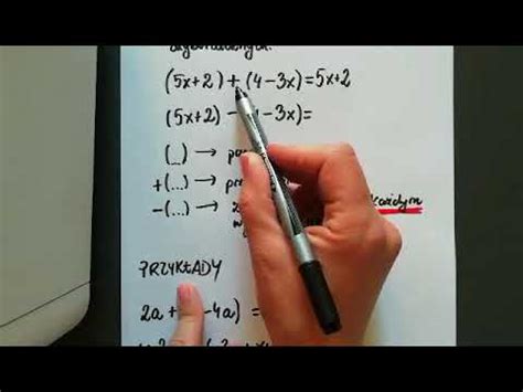 Dodawanie I Odejmowanie Sum Algebraicznych YouTube