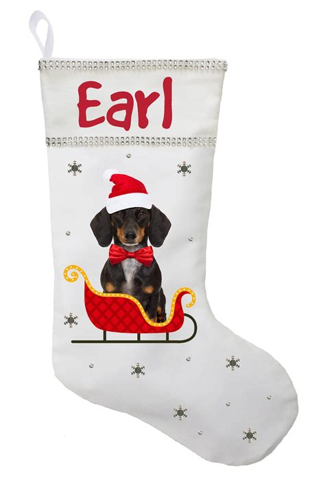 Dachshund Christmas Stocking Dachshund Stocking Personalized | Etsy