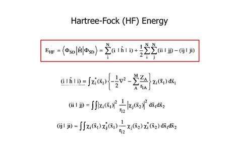 PPT Lecture 11 Quantum Mechanics Hartree Fock Self Consistent Field