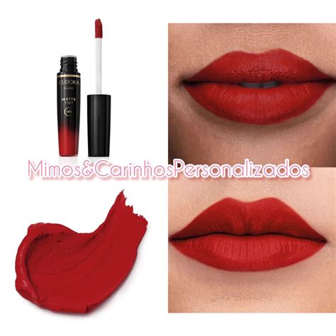 Batom Líquido Glam Matte Tint Vermelho Radiante 4g Eudora Shopee Brasil