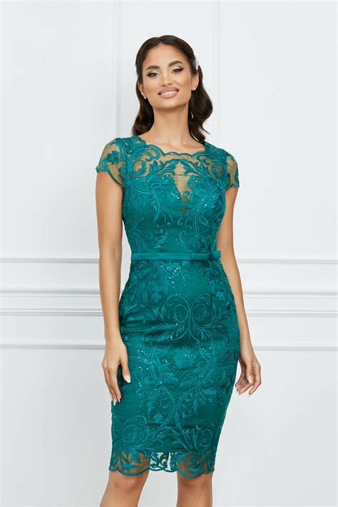 Rochie Verde Smarald Midi Moda La Ndem N