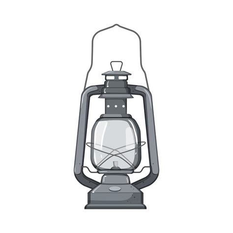 Fire Kerosene Lamp Cartoon Vector Illustration Vector Art At