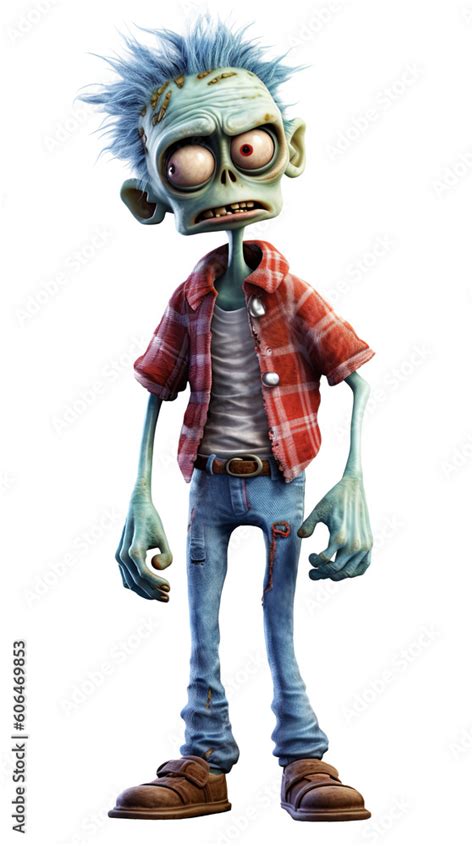 Cartoon style zombie animated character,ai generated Stock Illustration ...