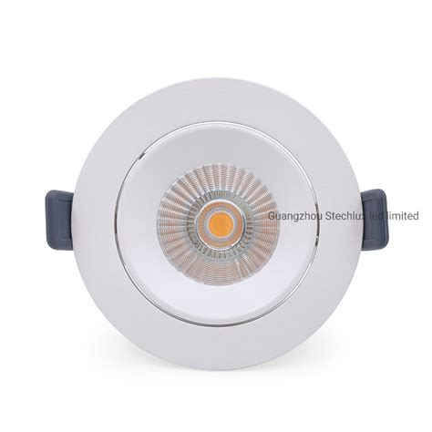 Anti Glare Adjustable LED Recessed Downlights Cutout 83mm IP44 Dimmable