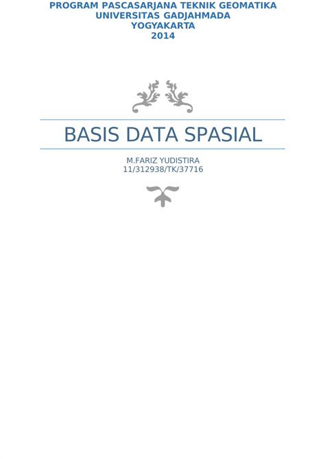 Pdf Desain Basis Data Spasial Fariz Dokumen Tips