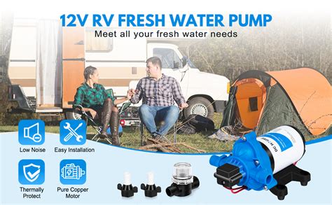 Amazon Dc House Volt Rv Fresh Water Diaphragm Pump V Gpm