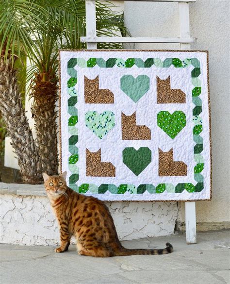 Leopard Love Pdf Quilt Pattern Etsy Quilt Patterns Cat Quilt Patterns Cat Quilt Block