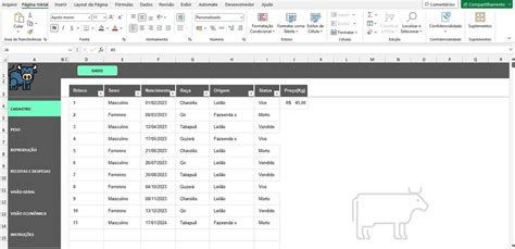 Planilha Excel Controle Gado De Corte E Engorda Planilhas Excel