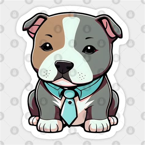 An Adorable Pit Bull Puppy Wearing A Tie Cute Pitbull Terrier