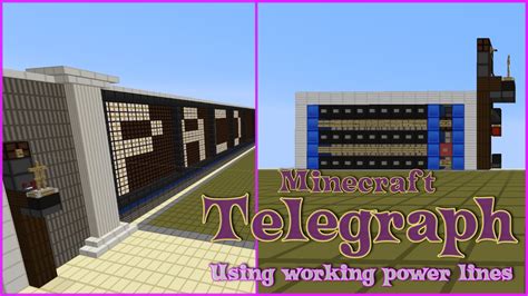 Telegraph In Minecraft Using Power Lines Maizuma Games Minecraft