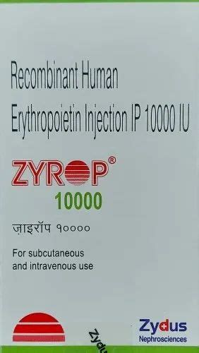 Zyrop Recombinant Human Erythropoietin Injection Ip 10000iu