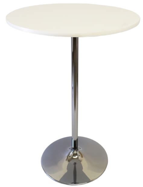 Round Portable Highboy Table 42 Inch Height Chrome Base