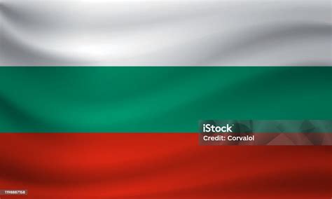 Waving Flag Of Bulgaria Vector Illustration Stock Illustration