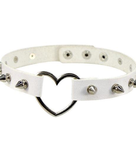 Buy Punk Spiked Heart Choker Shoptery