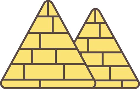 Flat Style Pyramid Icon In Yellow Color. 24144978 Vector Art at Vecteezy