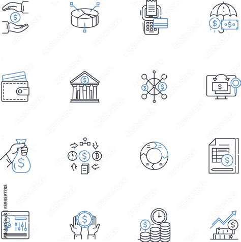 expenditure  icons collection spending capital investment