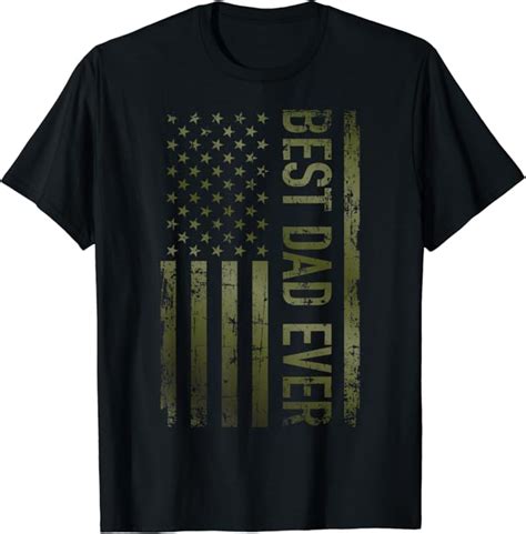 Best Dad Ever American Military Camouflage Flag T Father