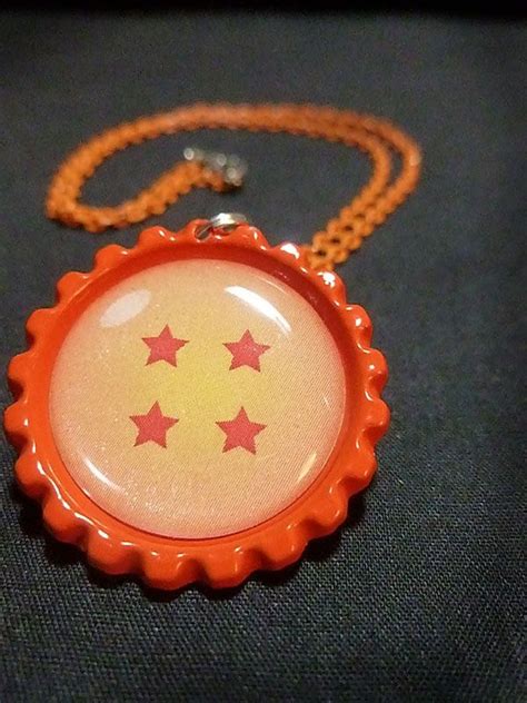 Dragonball 4 Star Necklace - Handmade - DBZ Dragon Ball Z Kai Anime ...