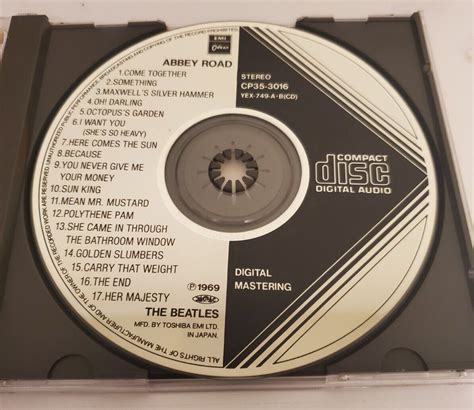 Beatles Abbey Road Japan TOSHIBA Odeon CD CP35 3016 15A1 Black