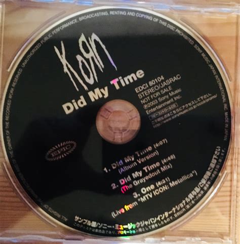 Korn – Did My Time (2003, CD) - Discogs