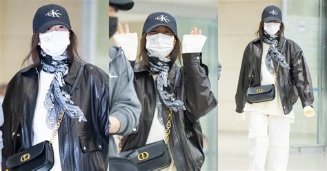 Blackpinks Jisoo Pulls Off Casual Airport Fashion Dipecokr