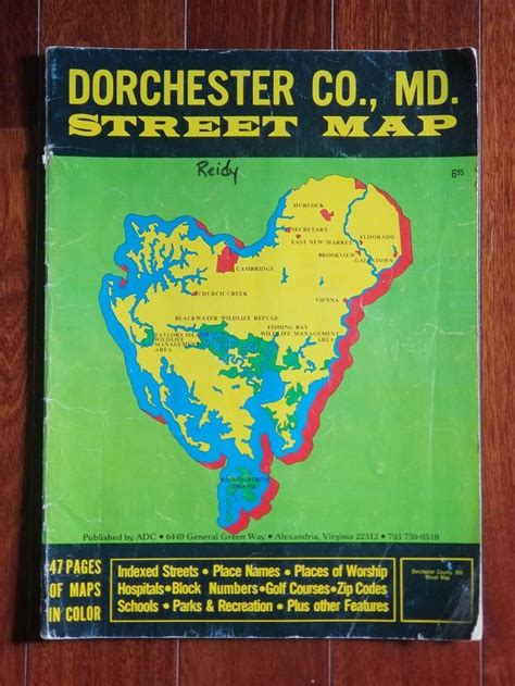 ADC Dorchester County Maryland 1984 Original Street Map Book 47 Pages ...