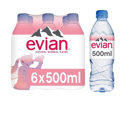 Evian Natural Mineral Water 6 X 50cl