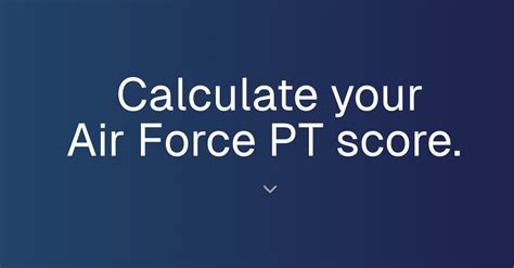 Us Air Force Pt Test Calculator All Score Charts And Exercise Videos