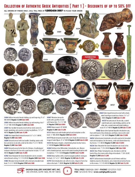 Sadigh Gallery Ancient Greek Artifacts Sale Part 1