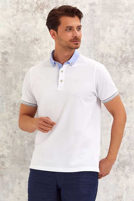 Batten Oxford Erkek Polo T Rt Beyaz Polo T Rt Smile